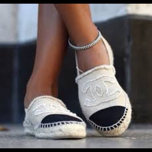chanel canvas espadrilles